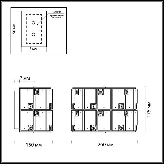 Бра ODEON LIGHT CHESSI 5076/2W