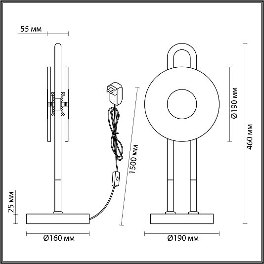 Настольная лампа ODEON LIGHT MAGNET 5407/12TL
