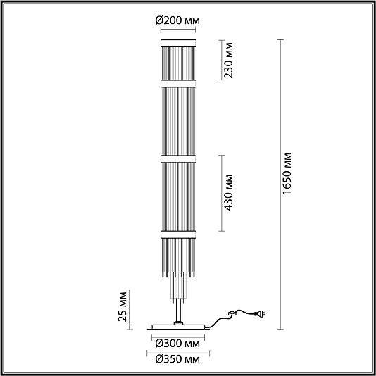 Торшер ODEON LIGHT YORK 4788/12F Торшер ODEON LIGHT YORK 4788/12F