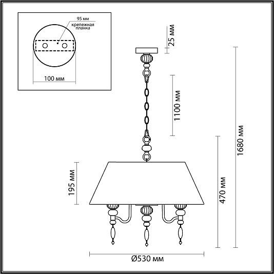 Люстра ODEON LIGHT Sochi 4896/5A