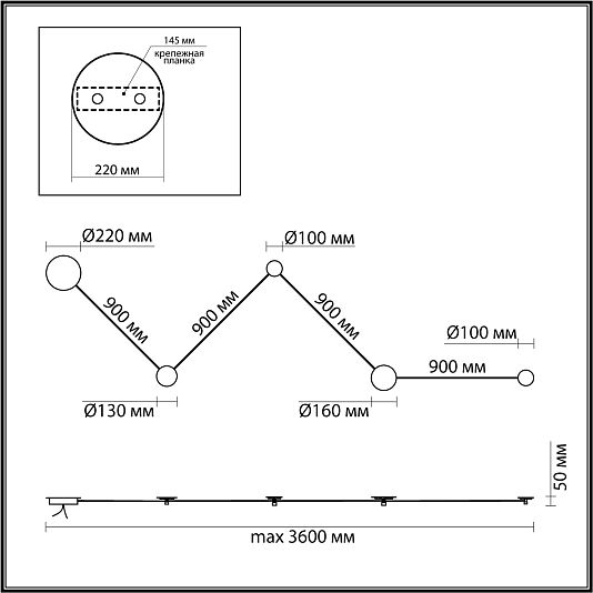 Настенный светильник ODEON LIGHT TRAVERTINO 6625/25WL