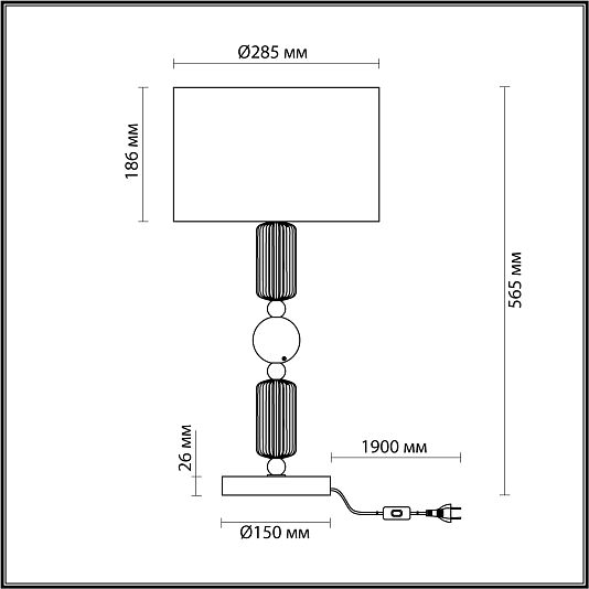 Настольная лампа ODEON LIGHT CANDY 4861/1T