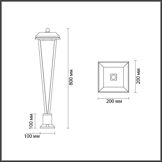 Уличный светильник ODEON LIGHT BEARITZ 6655/12GL3