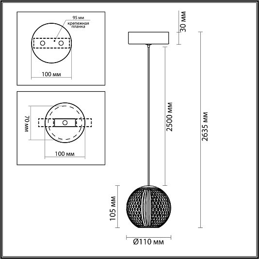 Подвес ODEON LIGHT CRYSTAL 5007/5LA Подвес ODEON LIGHT CRYSTAL 5007/5LA