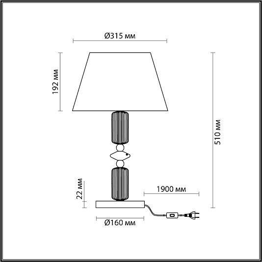 Настольная лампа ODEON LIGHT CANDY 4861/1TC Настольная лампа ODEON LIGHT CANDY 4861/1TC