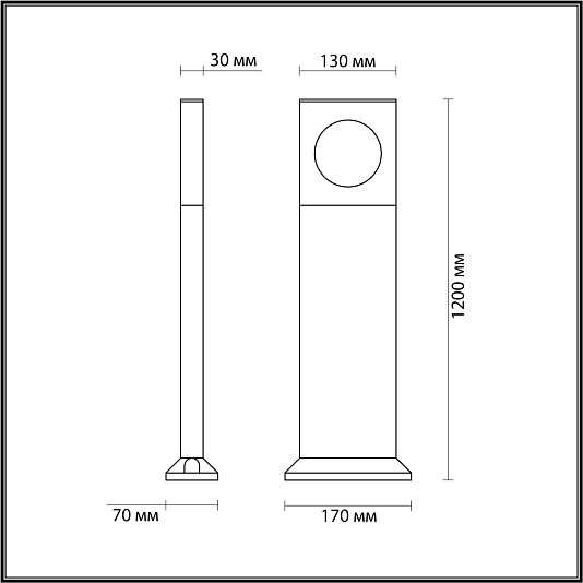 Уличный светильник ODEON LIGHT COMO 6653/10GA
