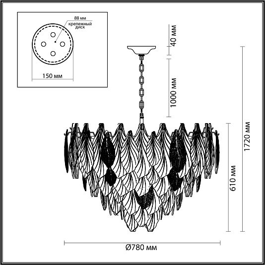 Люстра ODEON LIGHT LACE 5052/21 Люстра ODEON LIGHT LACE 5052/21