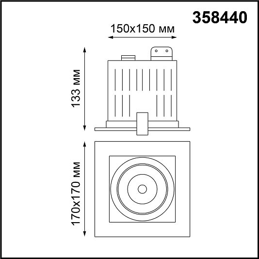 Светильник встраиваемый карданный NOVOTECH GESSO 358440