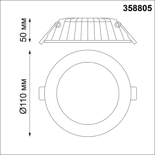 Светильник встраиваемый светодиодный NOVOTECH GESSO 358805