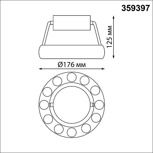 Светильник накладной светодиодный NOVOTECH TURN 359397