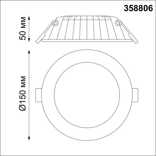 Светильник встраиваемый светодиодный NOVOTECH GESSO 358806