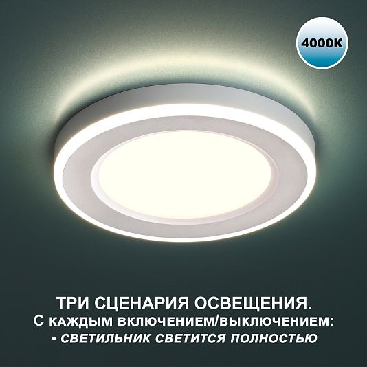 Светильник встраиваемый светодиодный (три сценария работы) NOVOTECH SPAN 359014 Светильник встраиваемый светодиодный (три сценария работы) NOVOTECH SPAN 359014