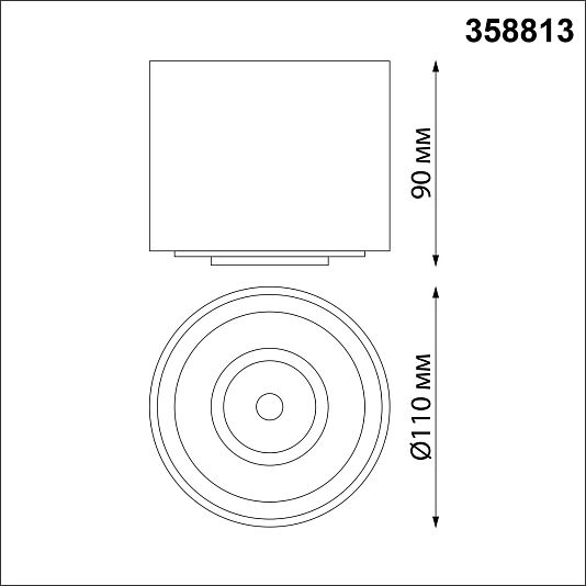 Светильник накладной светодиодный NOVOTECH GESSO 358813