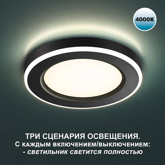 Светильник встраиваемый светодиодный (три сценария работы) NOVOTECH SPAN 359017