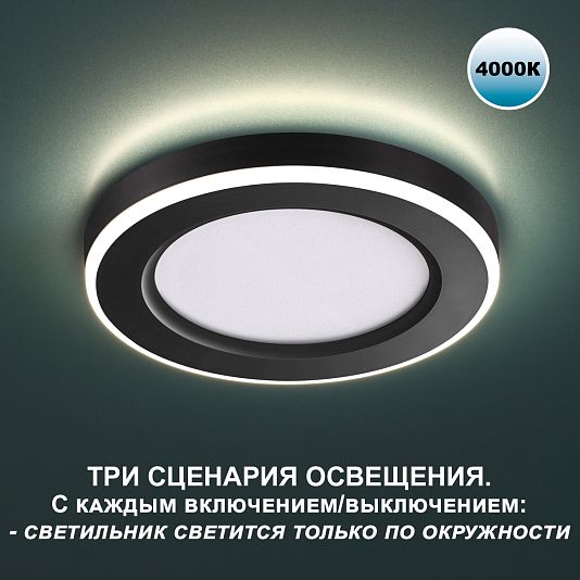 Светильник встраиваемый светодиодный (три сценария работы) NOVOTECH SPAN 359017