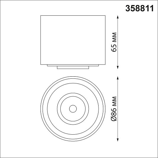 Светильник накладной светодиодный NOVOTECH GESSO 358811