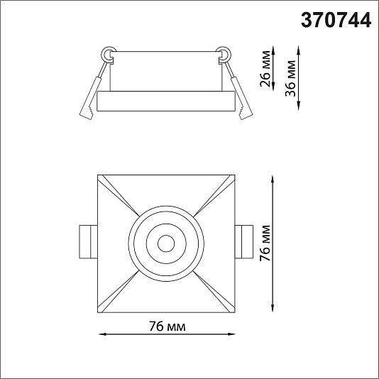 Светильник встраиваемый NOVOTECH METIS 370744 Светильник встраиваемый NOVOTECH METIS 370744