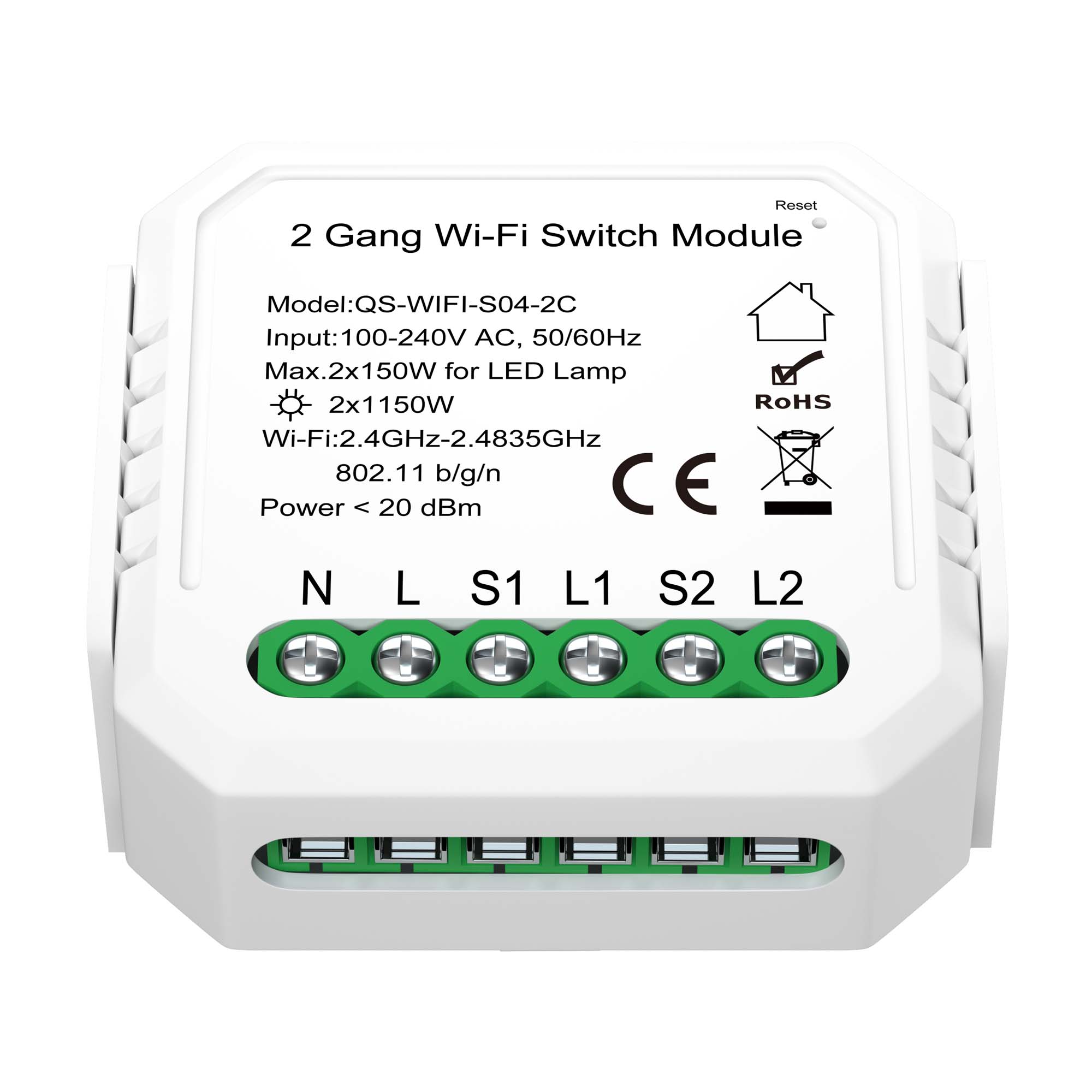 WI-FI реле 2 канала Белый ST LUCE ST9000.500.02C WI-FI реле 2 канала Белый ST LUCE ST9000.500.02C