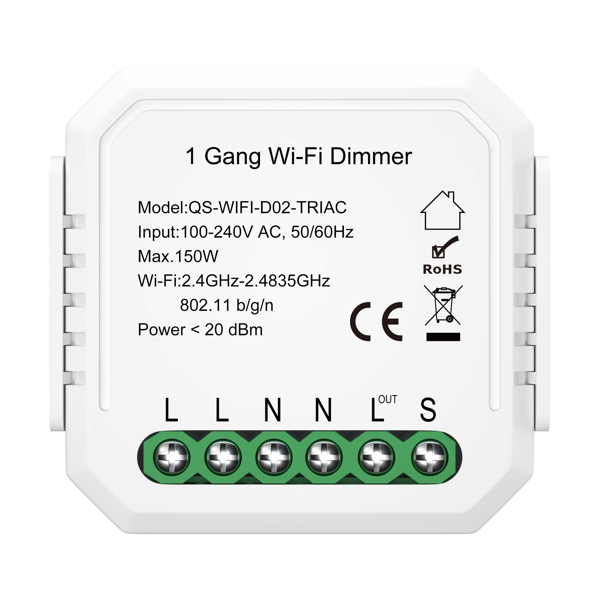 WI-FI диммируемое реле 1 канал Белый ST LUCE ST9000.500.01CDIM WI-FI диммируемое реле 1 канал Белый ST LUCE ST9000.500.01CDIM