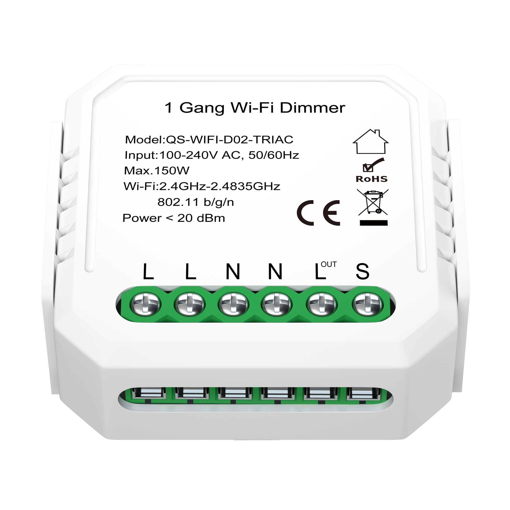 WI-FI диммируемое реле 1 канал Белый ST LUCE ST9000.500.01CDIM WI-FI диммируемое реле 1 канал Белый ST LUCE ST9000.500.01CDIM