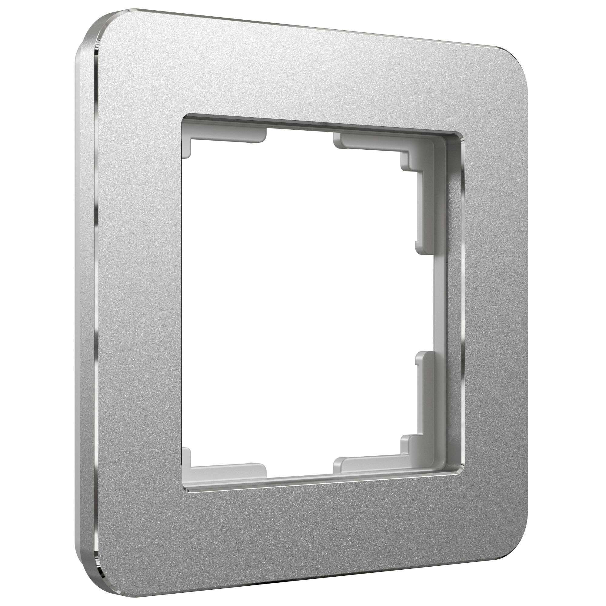 Рамка из металла на 1 пост Platinum алюминий W0012606 Werkel