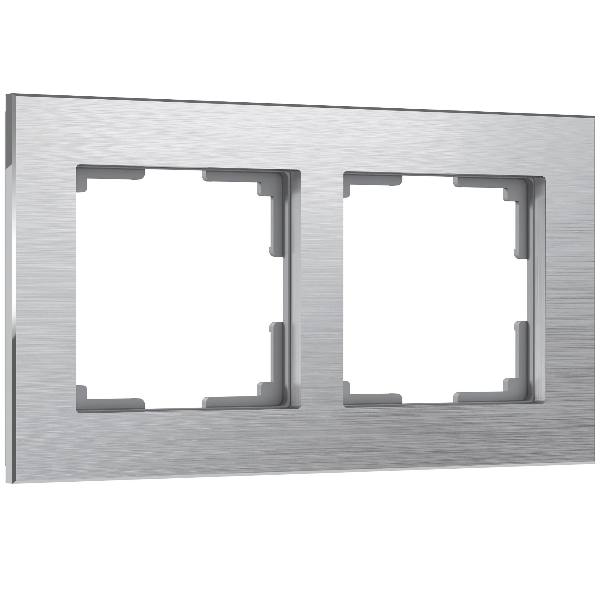 Рамка из металла на 2 поста Аluminium алюминий W0021706 Werkel