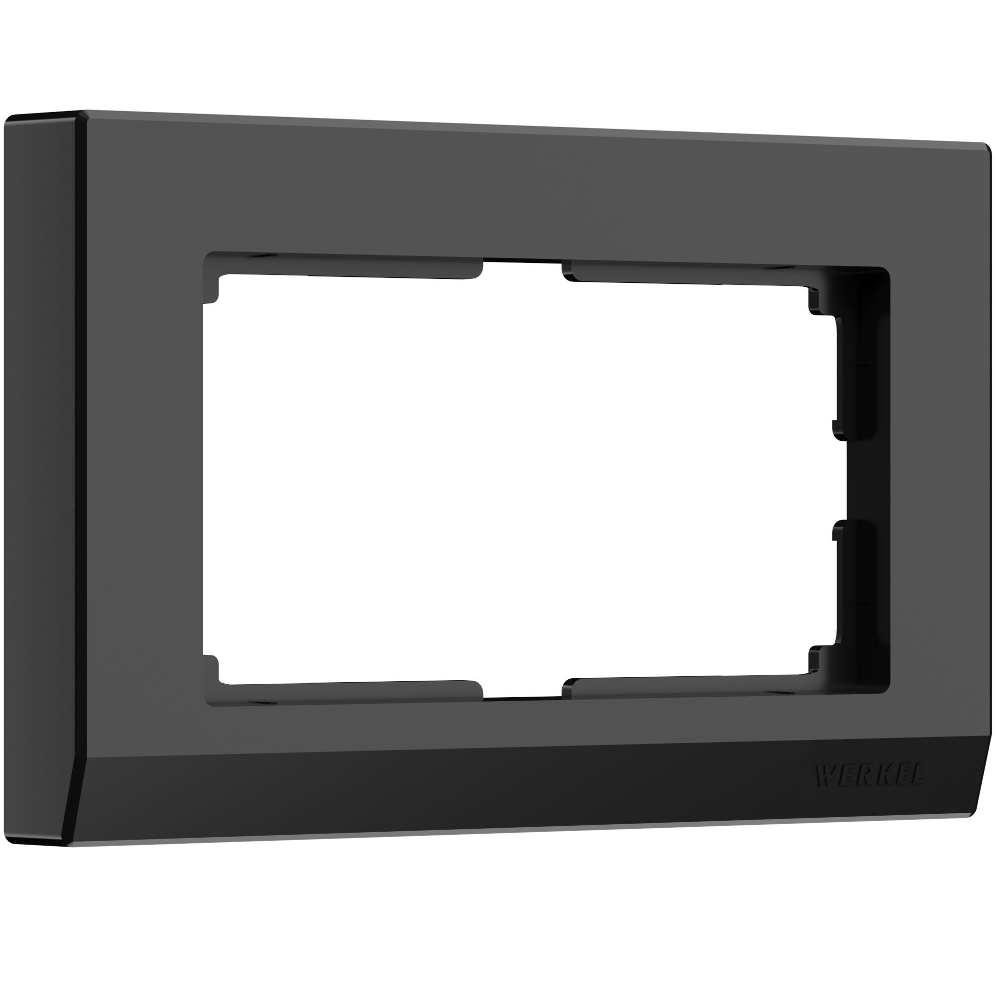 Рамка из поликарбоната для двойной розетки Stark черный W0081808 Werkel