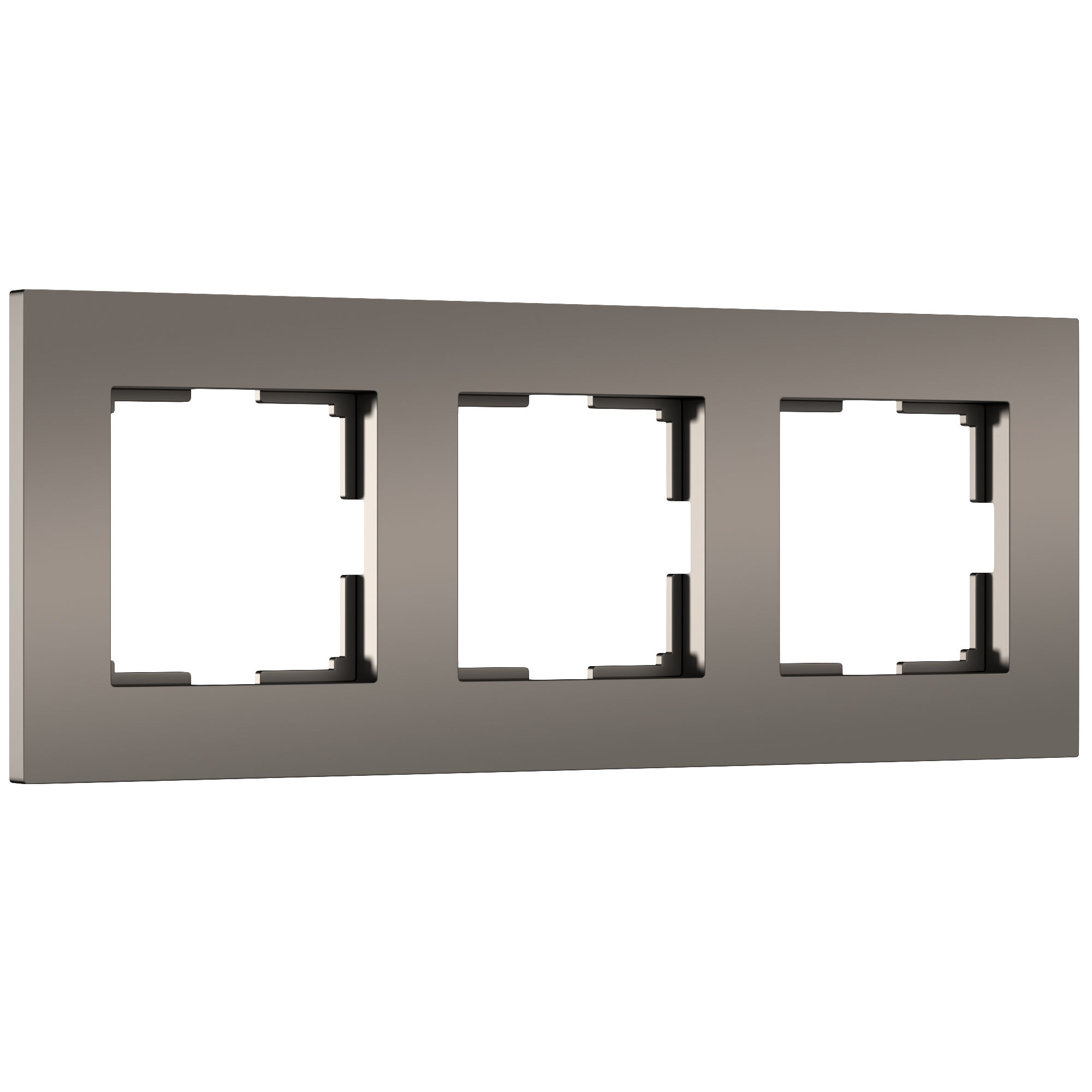 Рамка из поликарбоната на 3 поста Slab бронза софт W0032963 Werkel