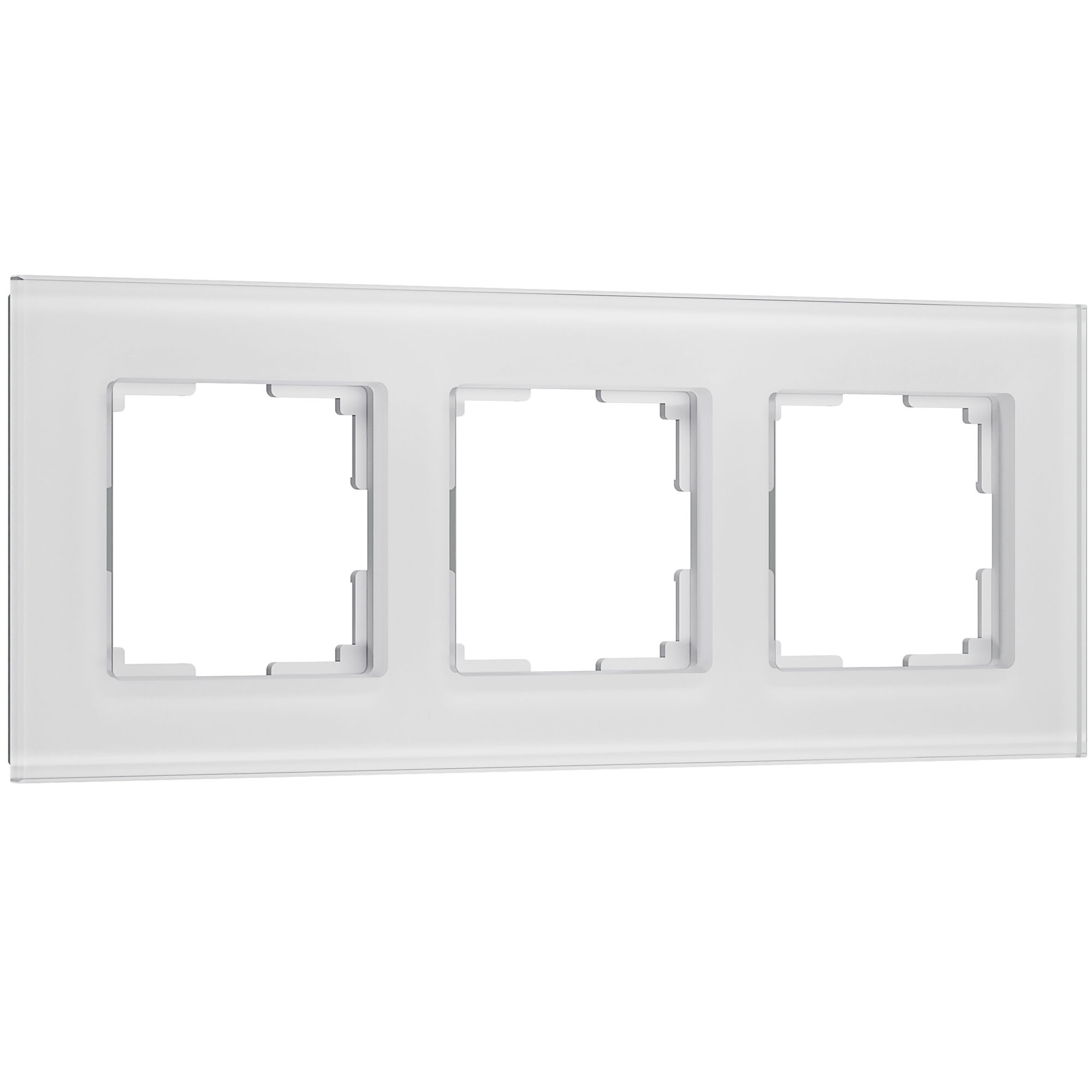 Рамка из стекла на 3 поста Senso белый soft-touch W0033101 Werkel