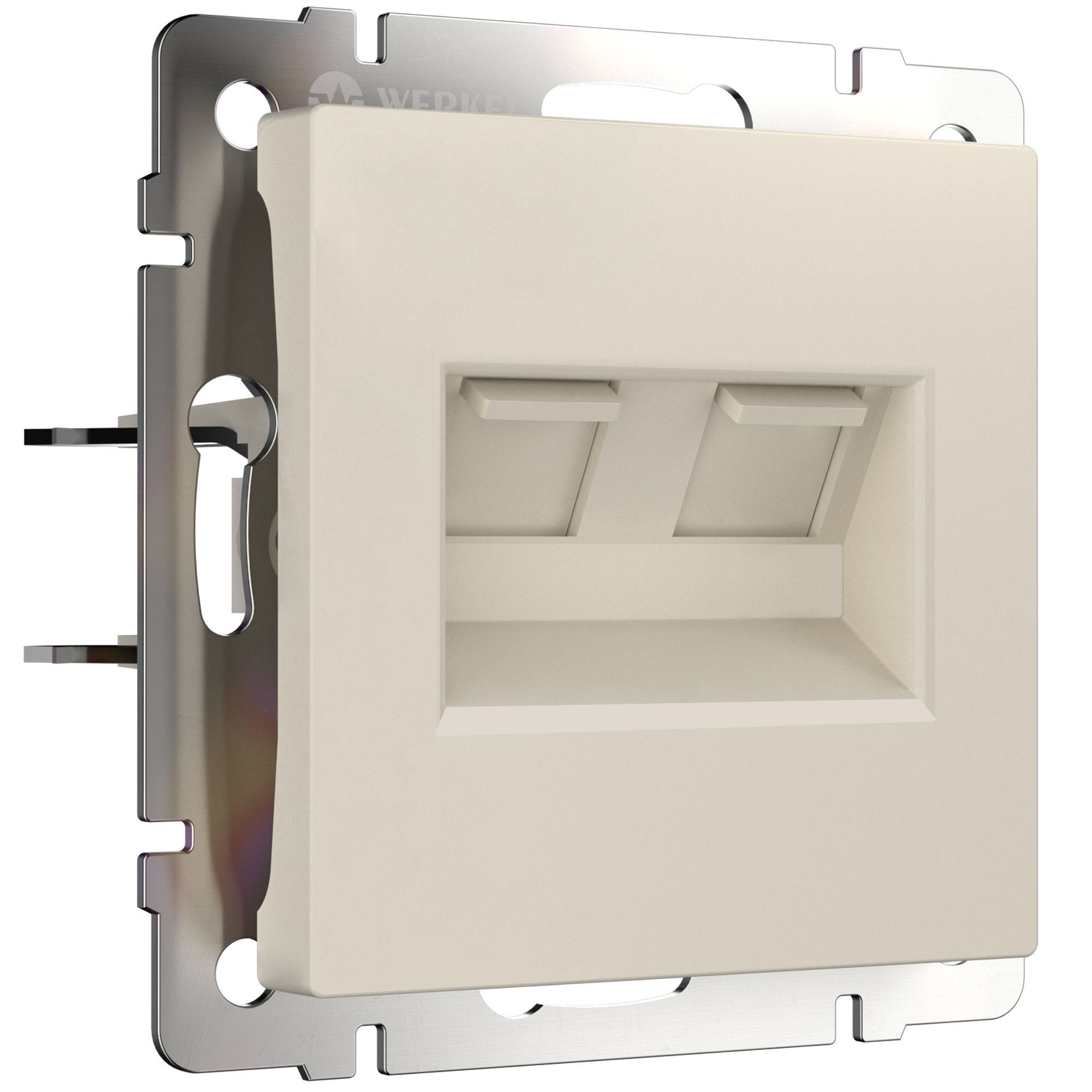 Розетка двойная Ethernet RJ-45 айвори матовый W1181162 Werkel