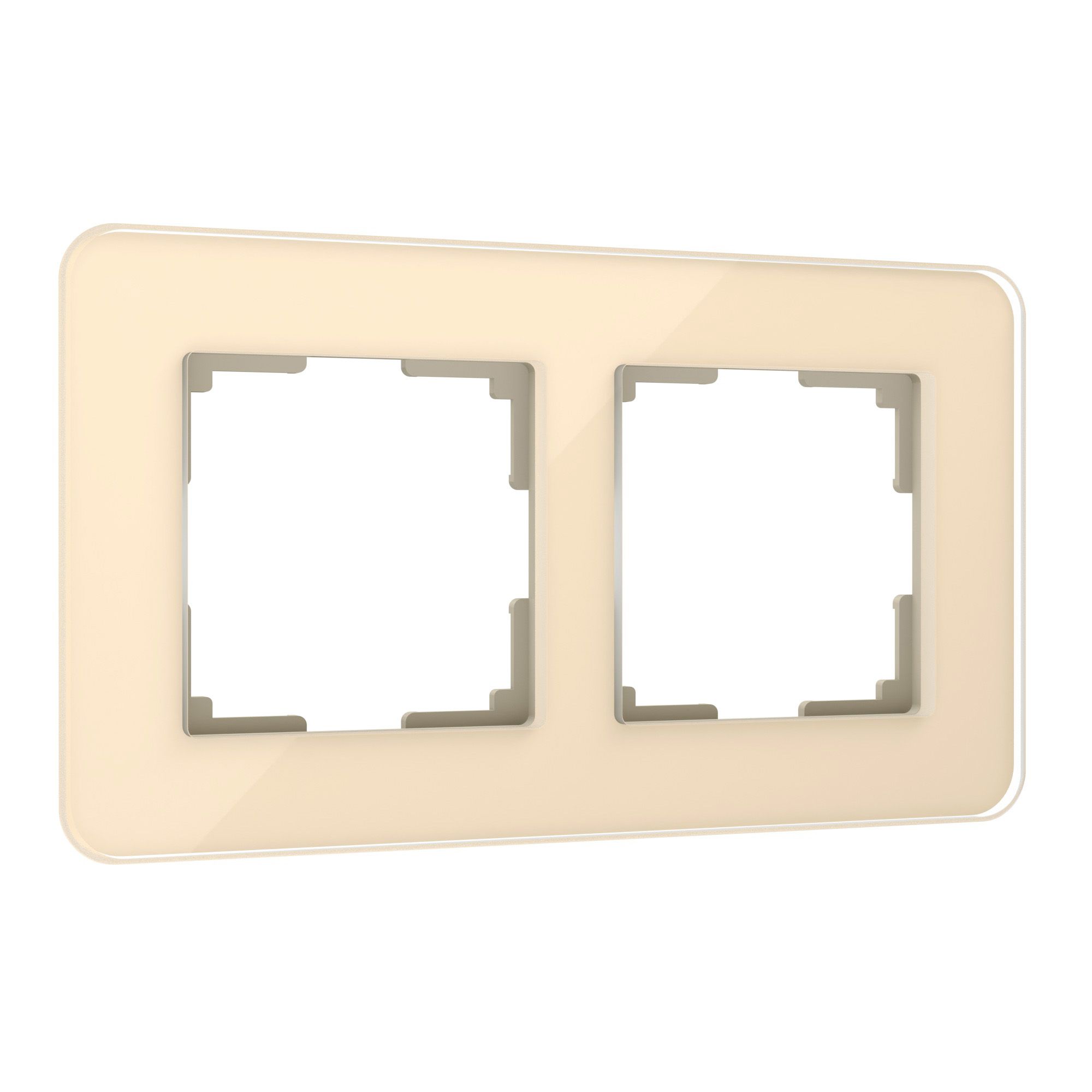 Рамка из стекла на 2 поста Elite айвори W0022443 Werkel