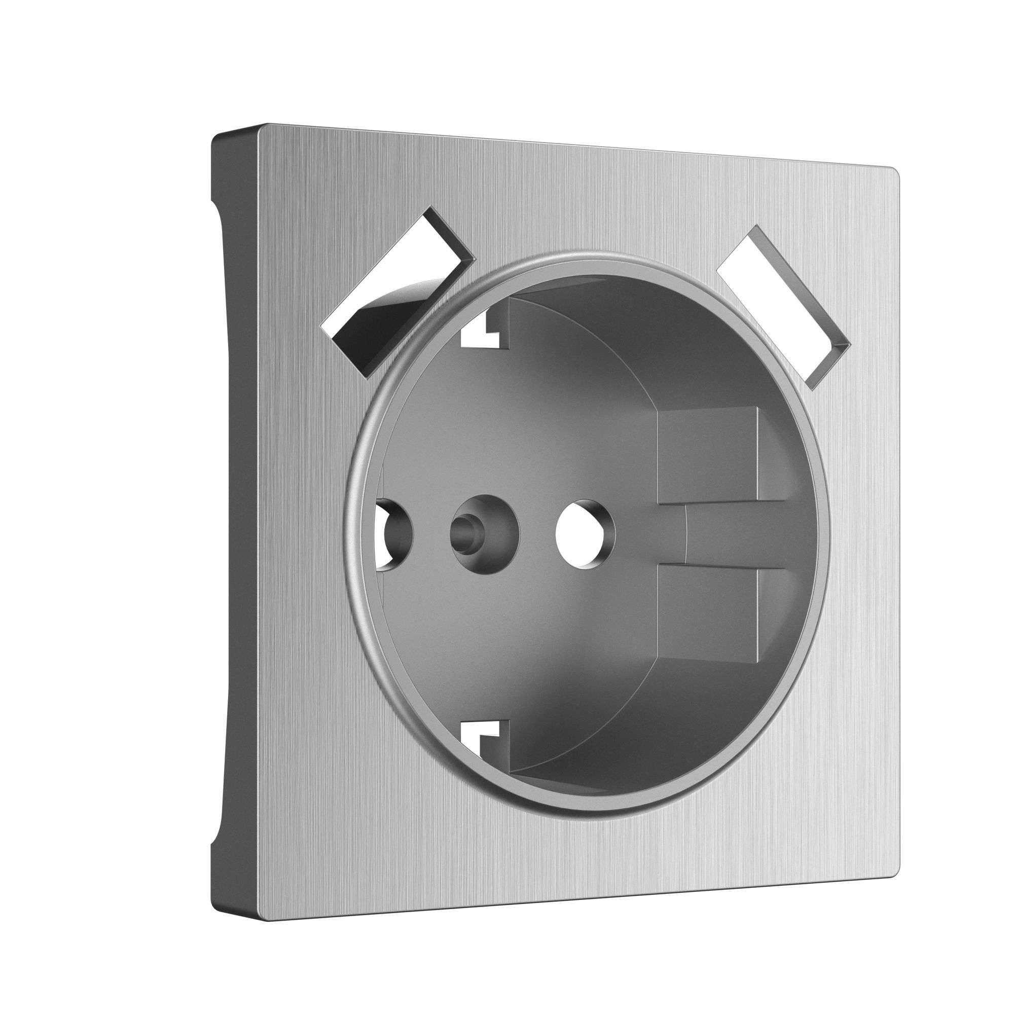 Накладка для розетки USB cеребряный рифленый W1179509 Werkel