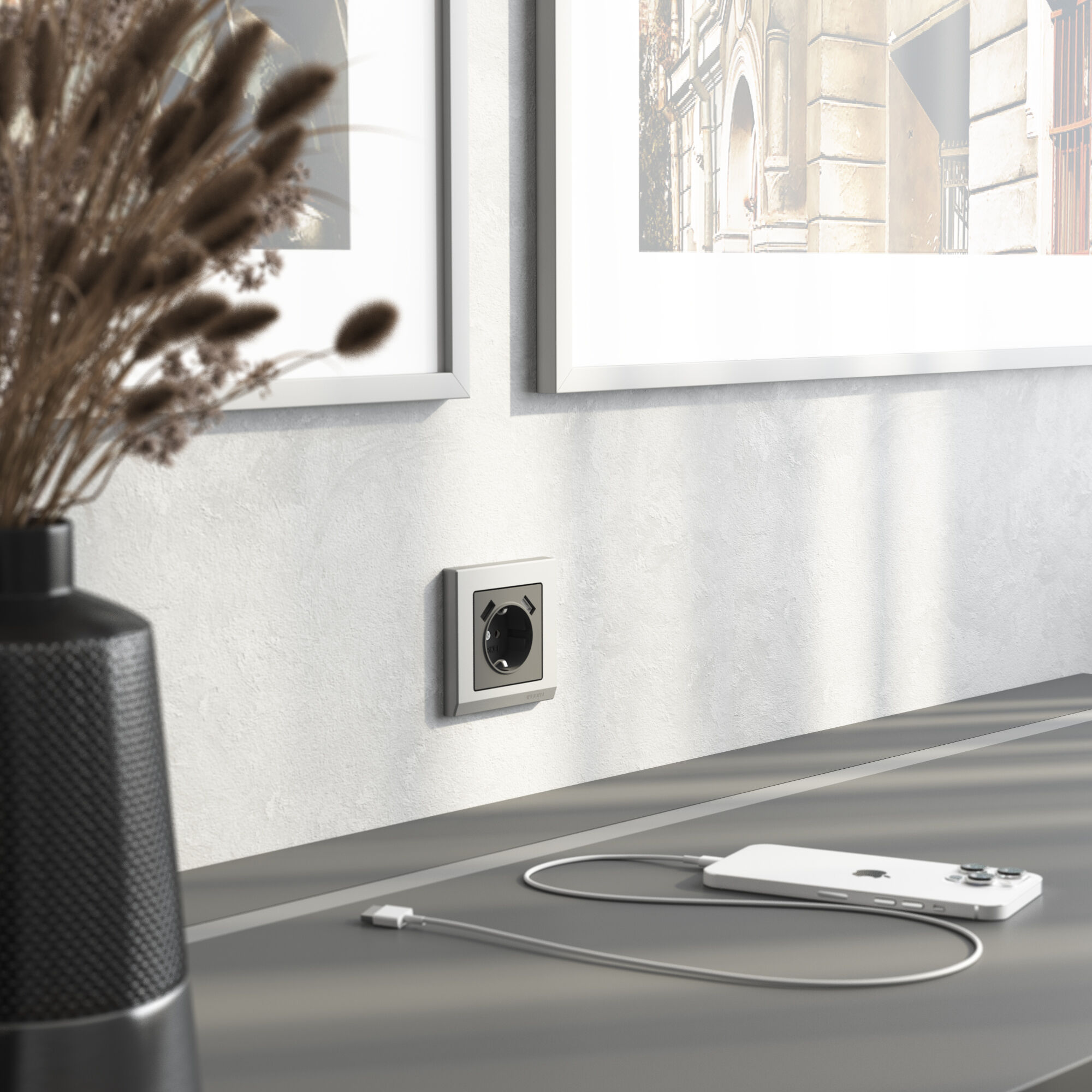 Накладка для розетки USB графит матовый W1179564 Werkel Накладка для розетки USB графит матовый W1179564 Werkel