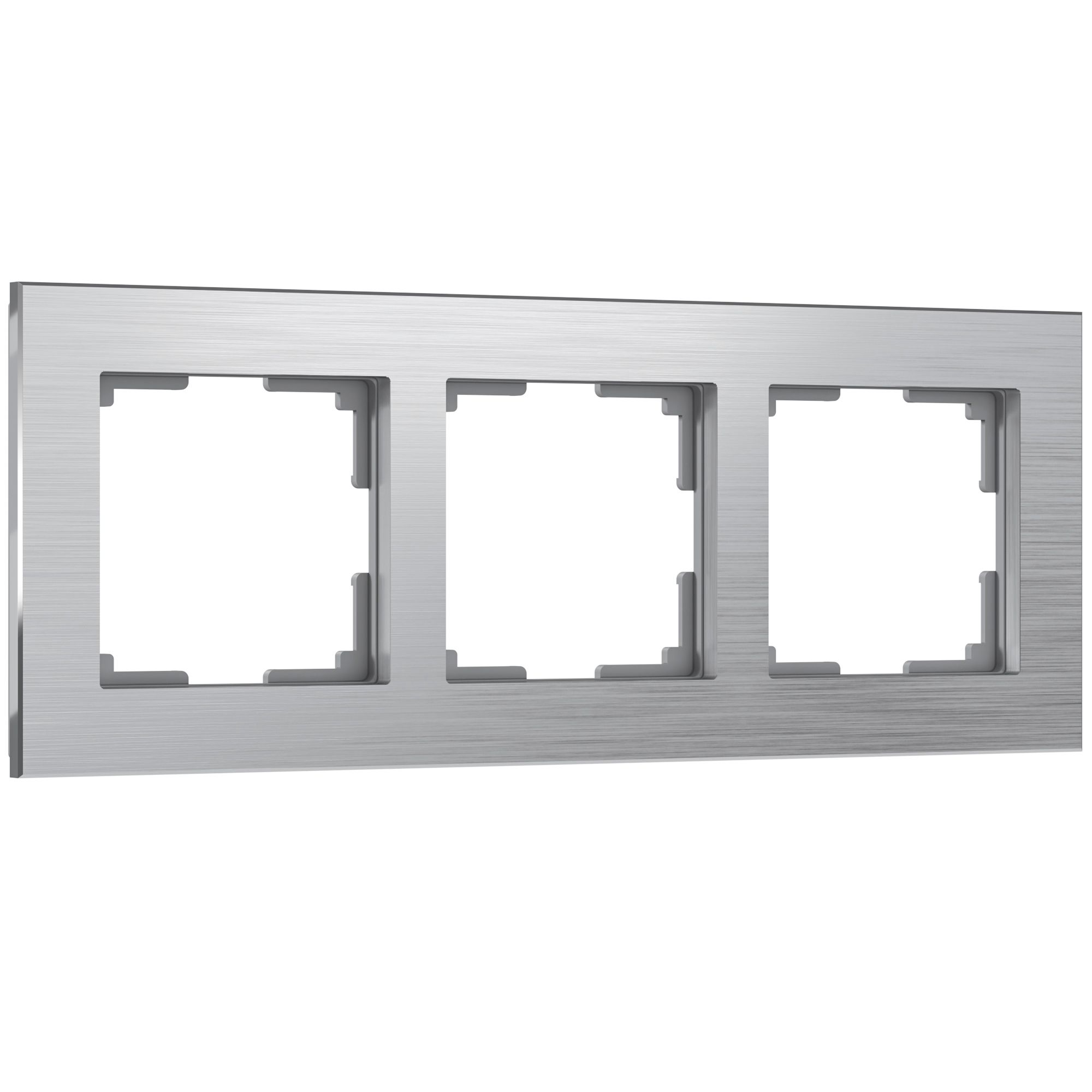 Рамка из металла на 3 поста Аluminium алюминий W0031706 Werkel
