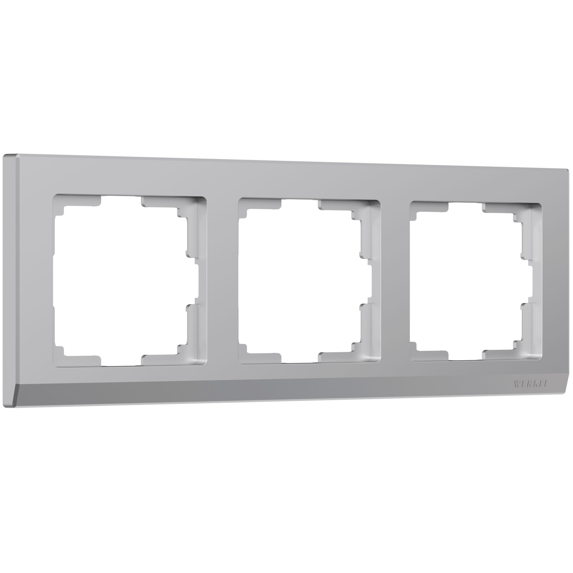 Рамка из поликарбоната на 3 поста Stark серебряный W0031806 Werkel