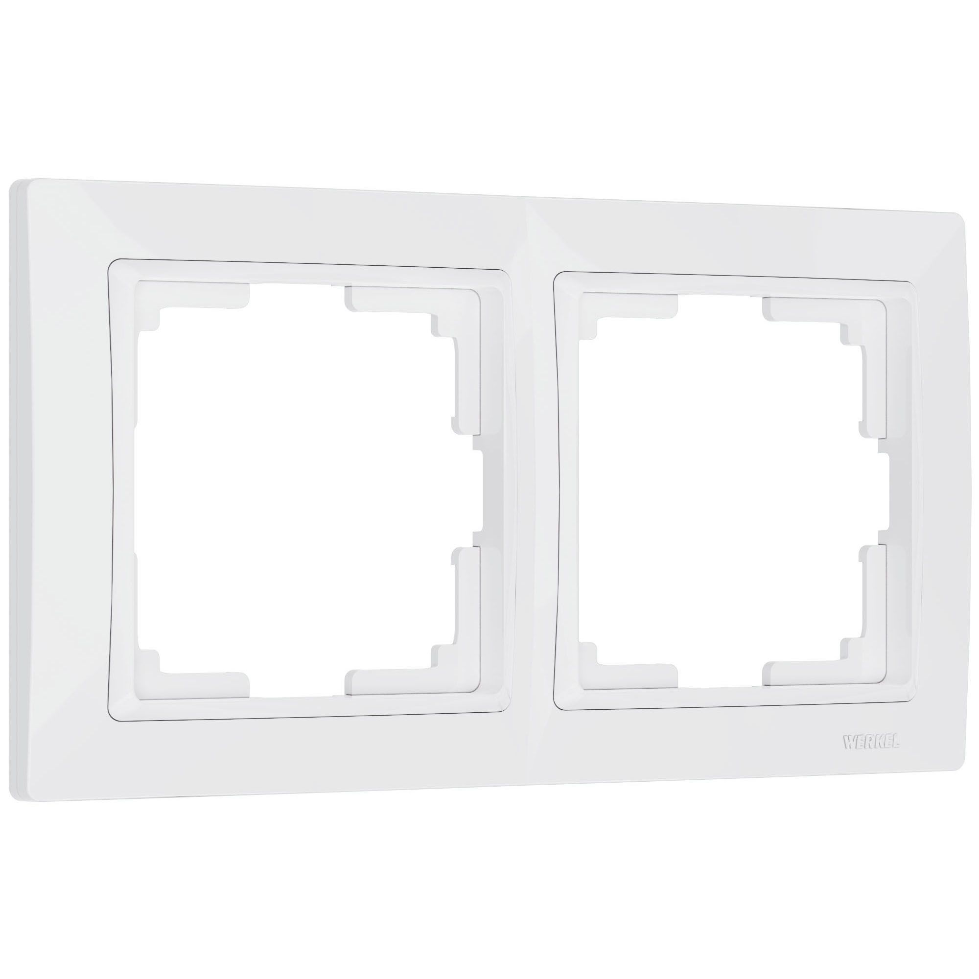 Рамка из поликарбоната на 2 поста Snabb Basic белый W0022001 Werkel