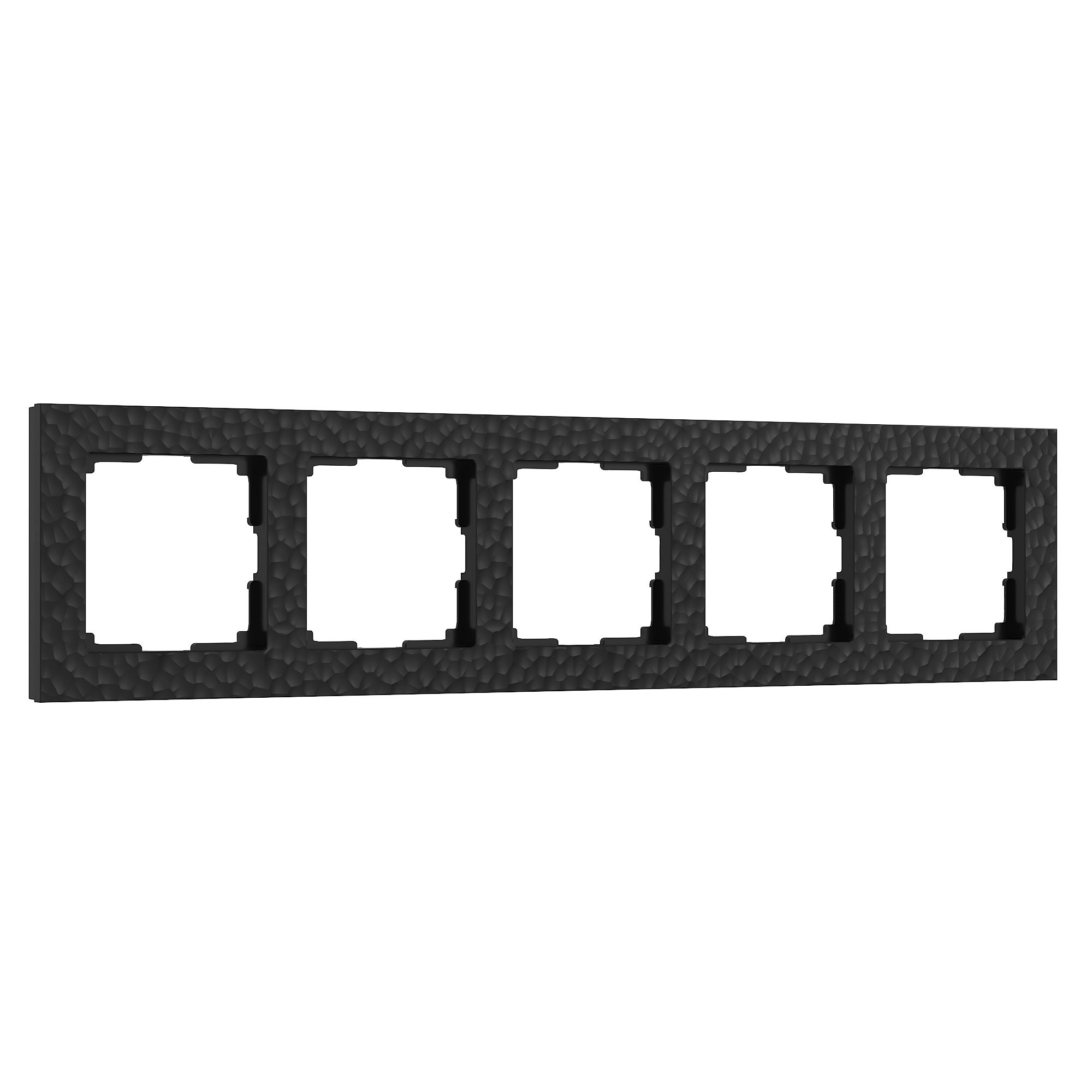 Рамка из поликарбоната на 5 постов Hammer черный W0052408 Werkel