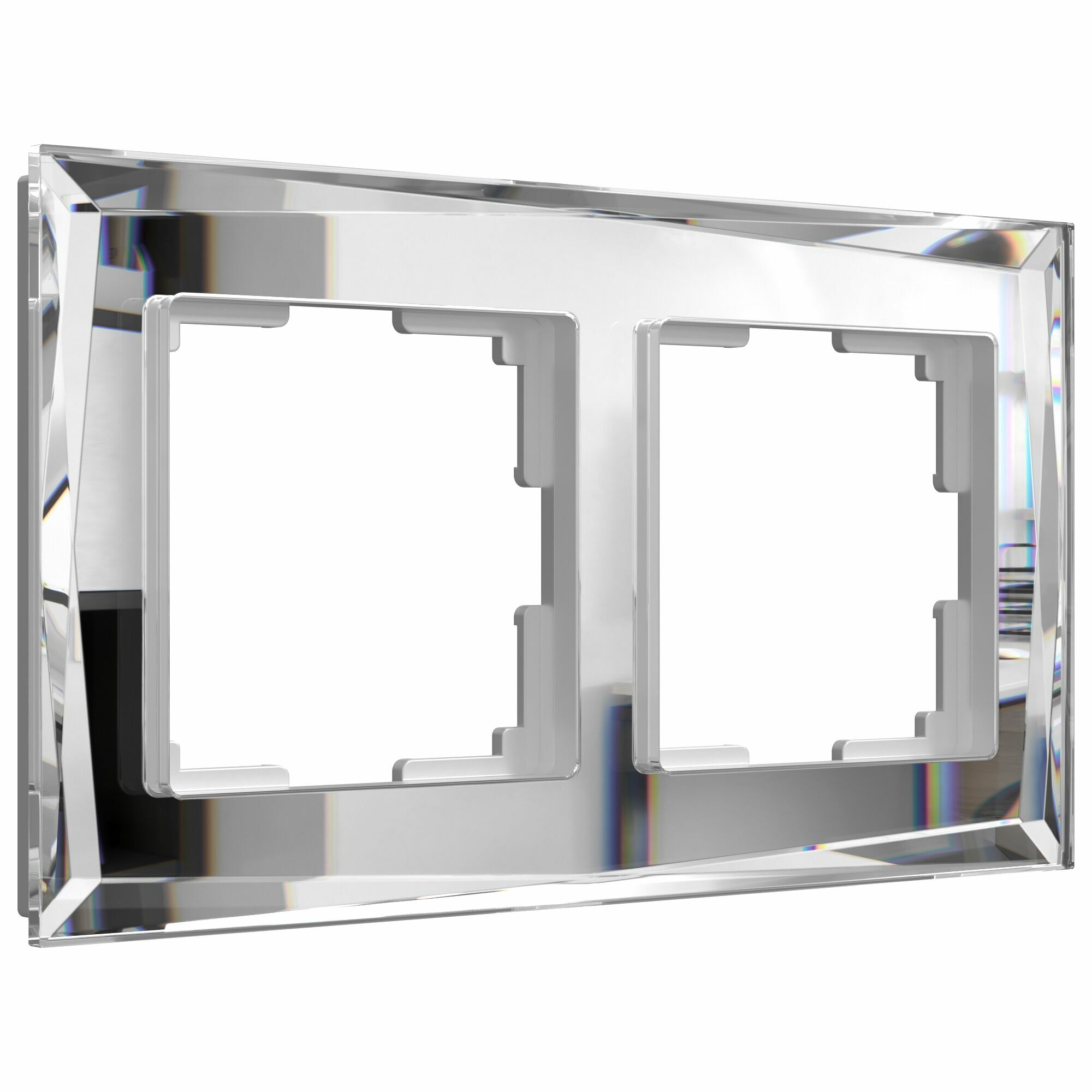 Рамка из стекла на 2 поста Diamant зеркальный W0021220 Werkel