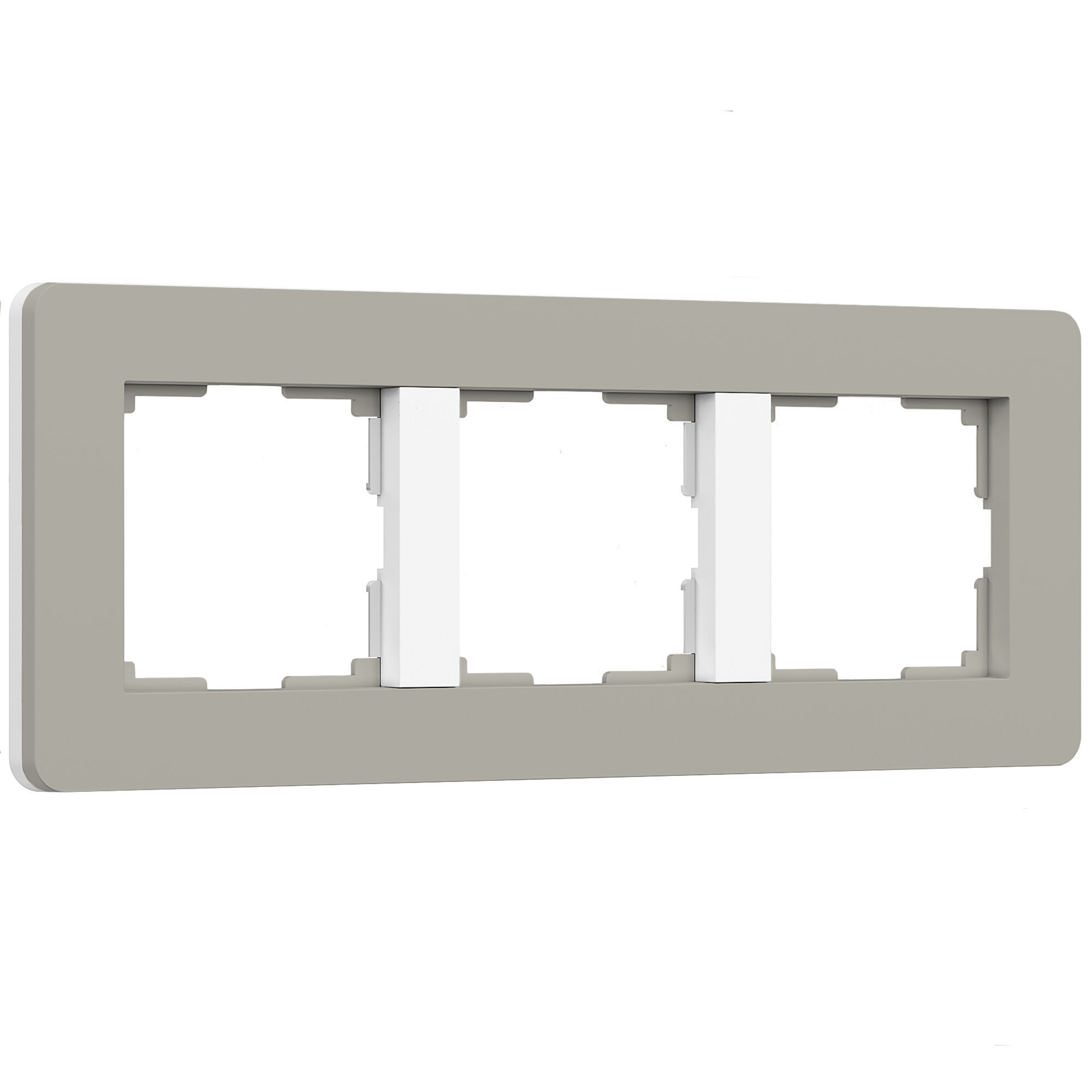 Рамка на 3 поста Split (дымчатый/белый, soft-touch) W0033067 Werkel