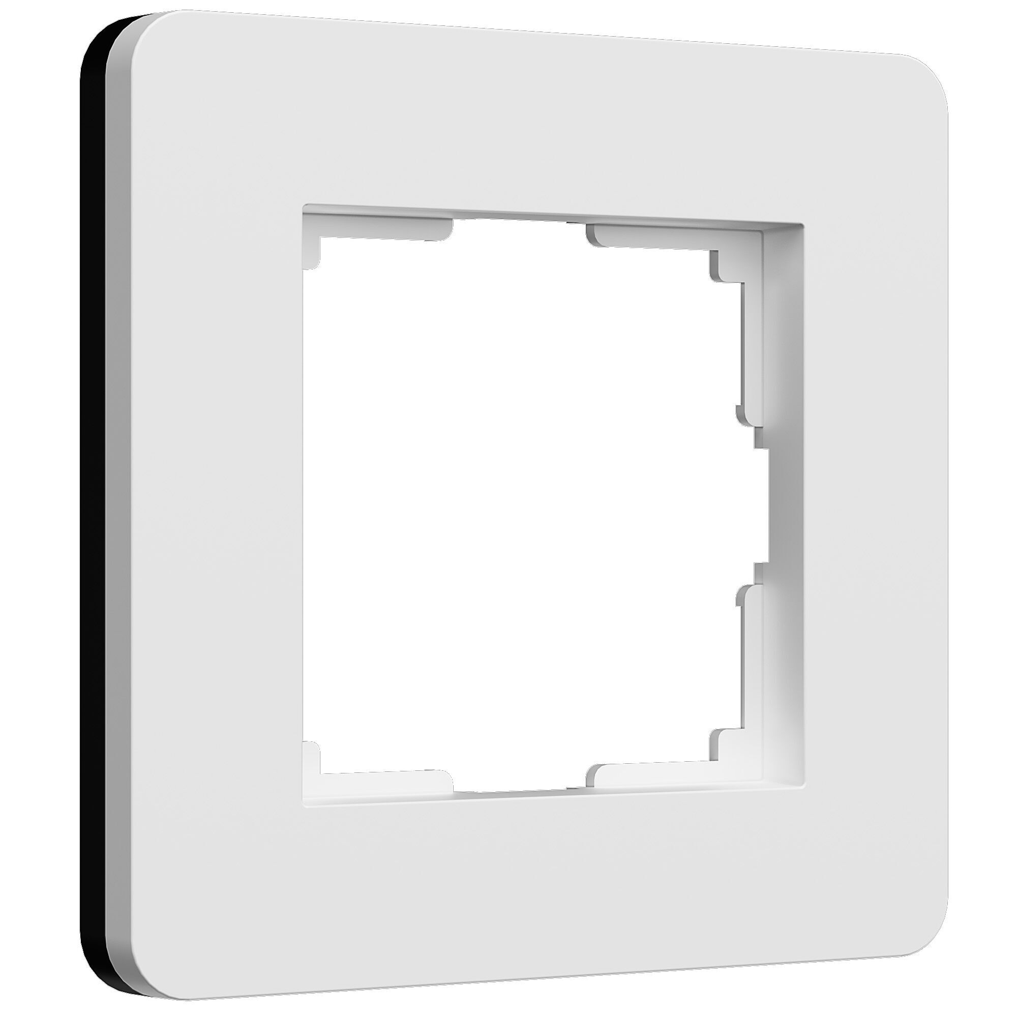Рамка на 1 пост Split (белый/черный, soft-touch) W0013068 Werkel