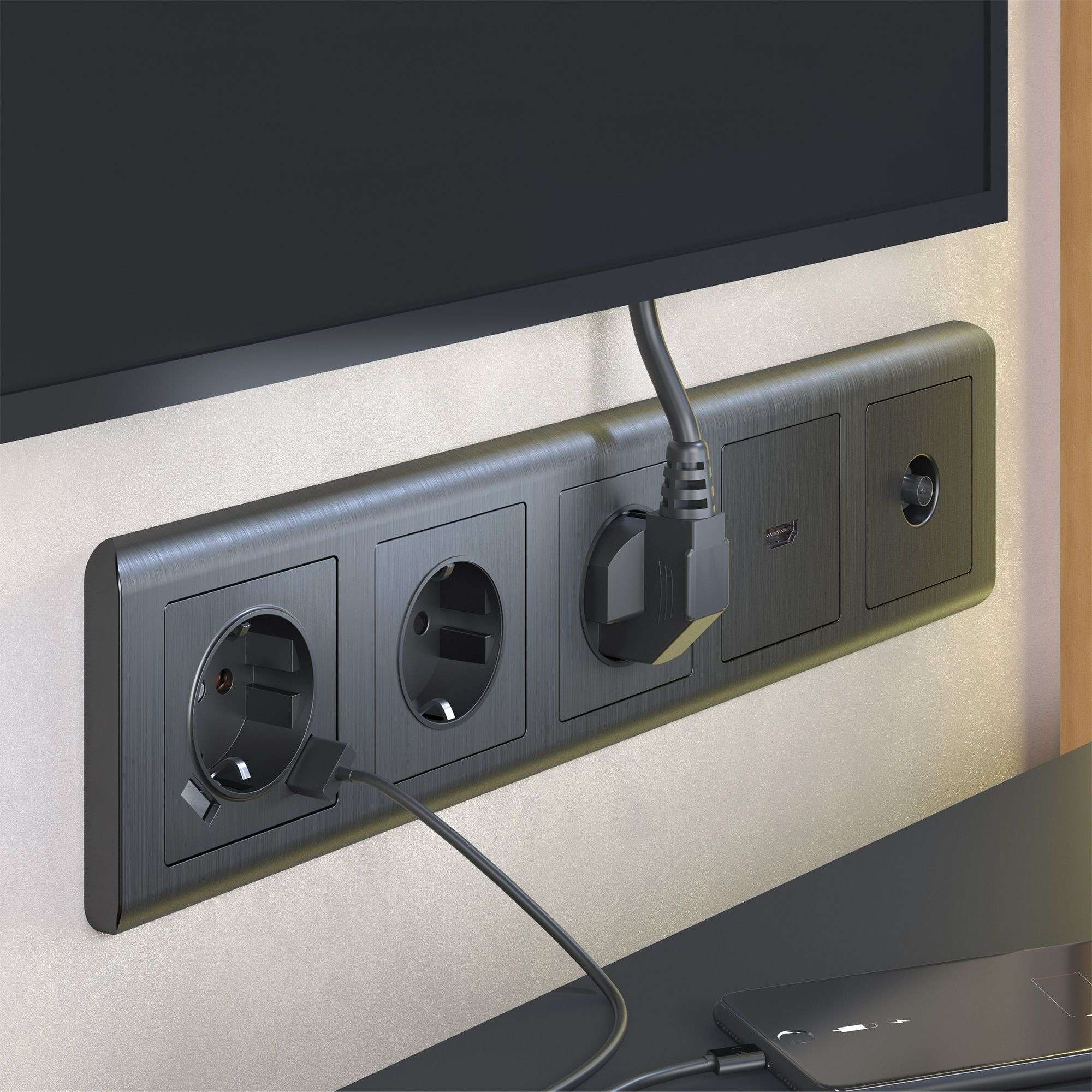 Накладка для розетки USB графит рифленый W1179504 Werkel Накладка для розетки USB графит рифленый W1179504 Werkel