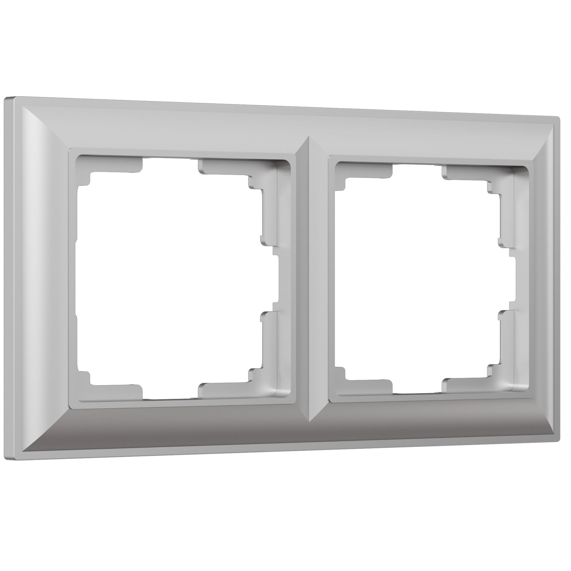 Рамка из поликарбоната на 2 поста Fiore серебряный W0022206 Werkel