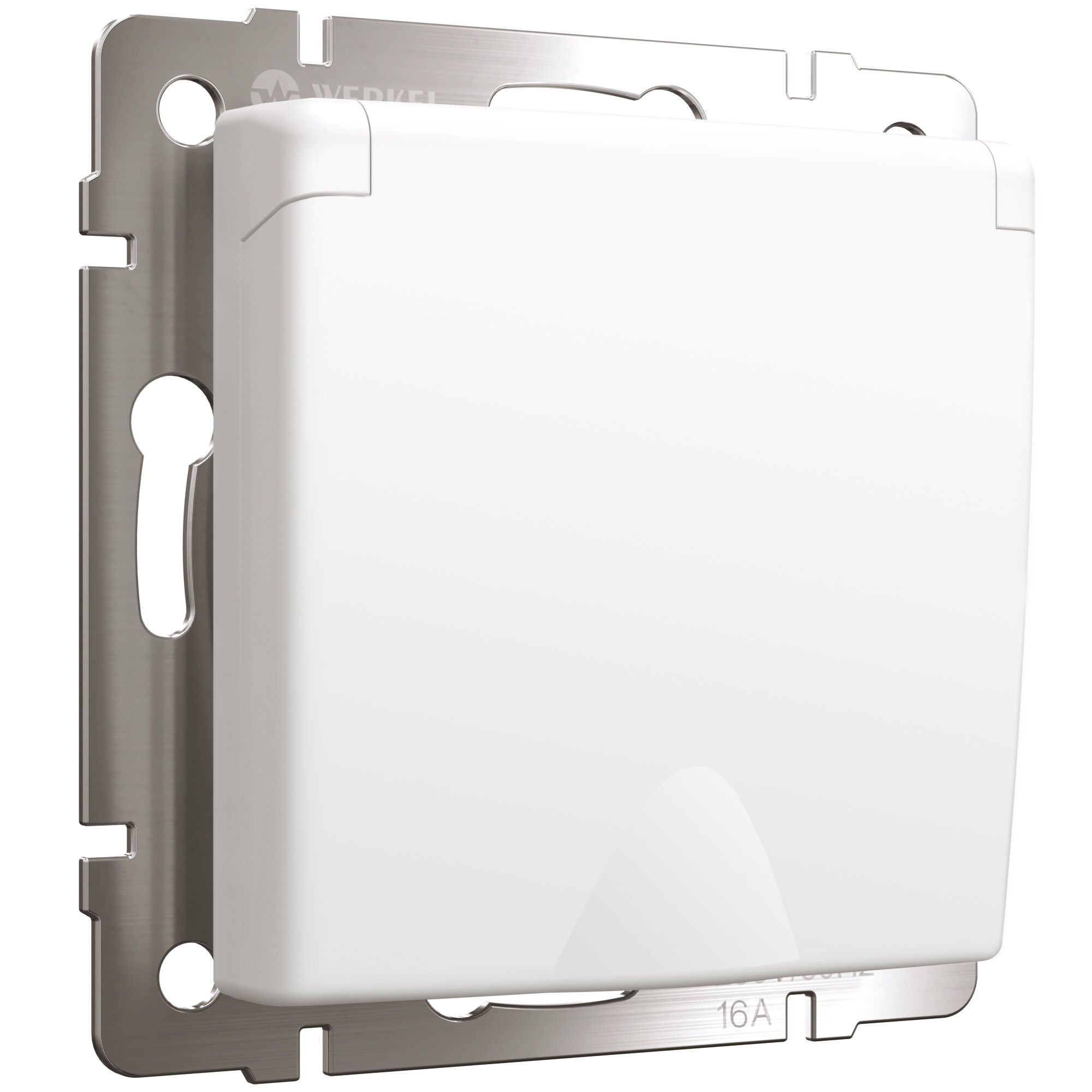 Розетка с заземлением и шторками c крышкой IP44 белый матовый W1171261 Werkel