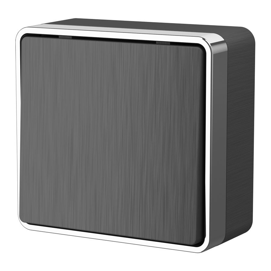 Выключатель одноклавишный проходной Gallant графит рифленый W5012004 Werkel