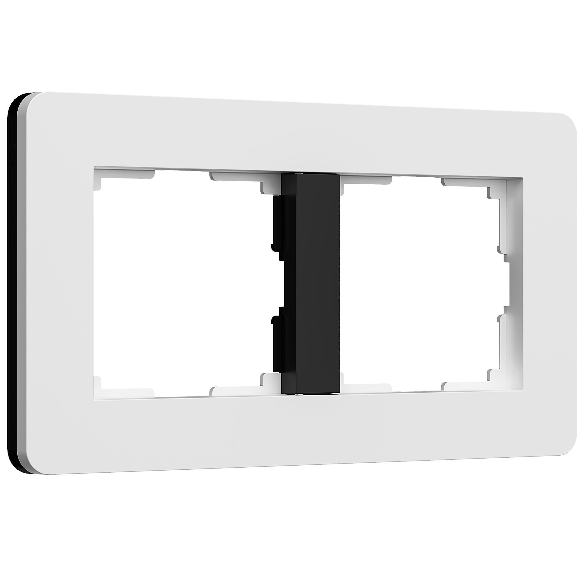 Рамка на 2 поста Split (белый/черный, soft-touch) W0023068 Werkel