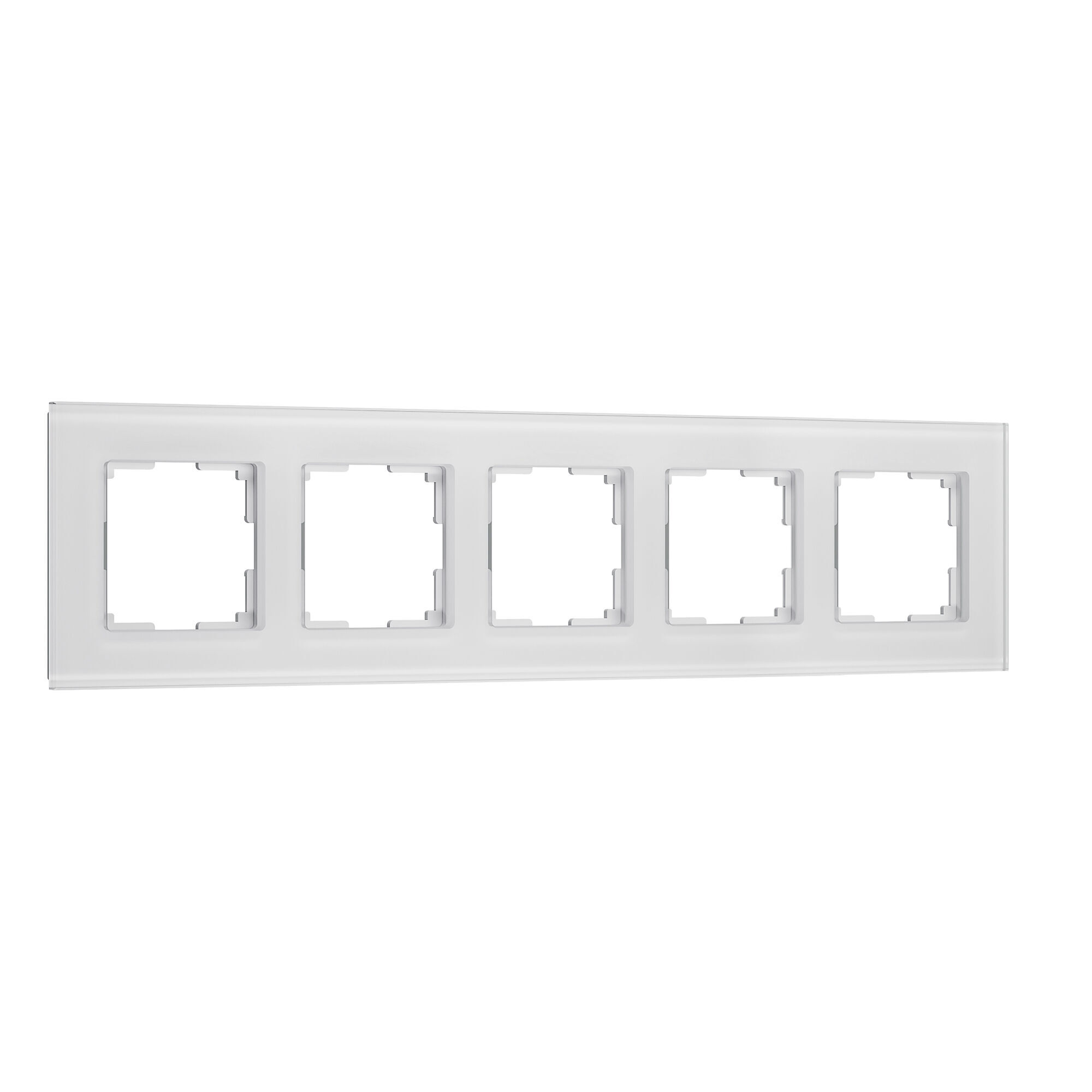 Рамка на 5 постов Senso (белый, стекло soft-touch) W0053101 Werkel