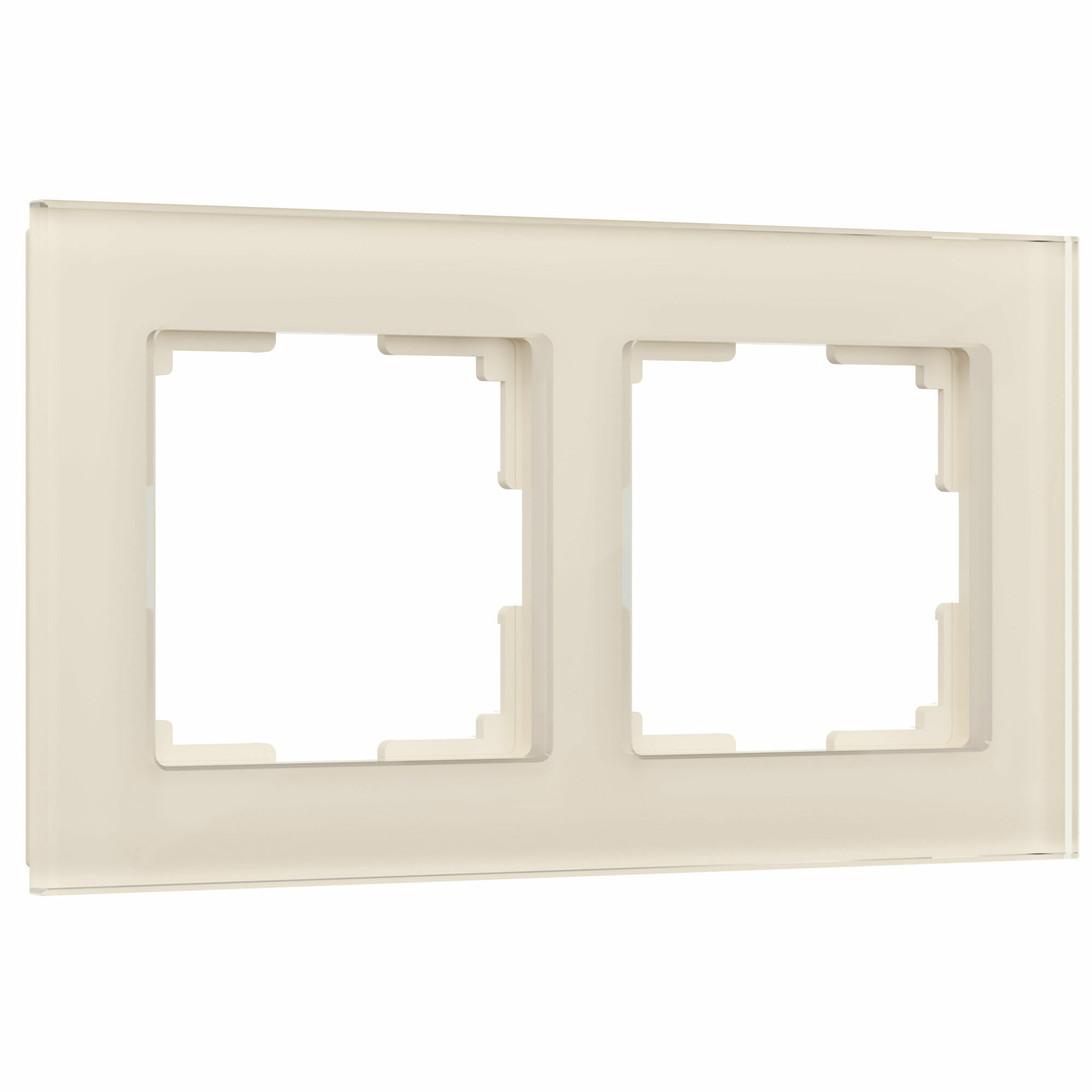 Рамка из стекла на 2 поста Favorit молочный W0021141 Werkel