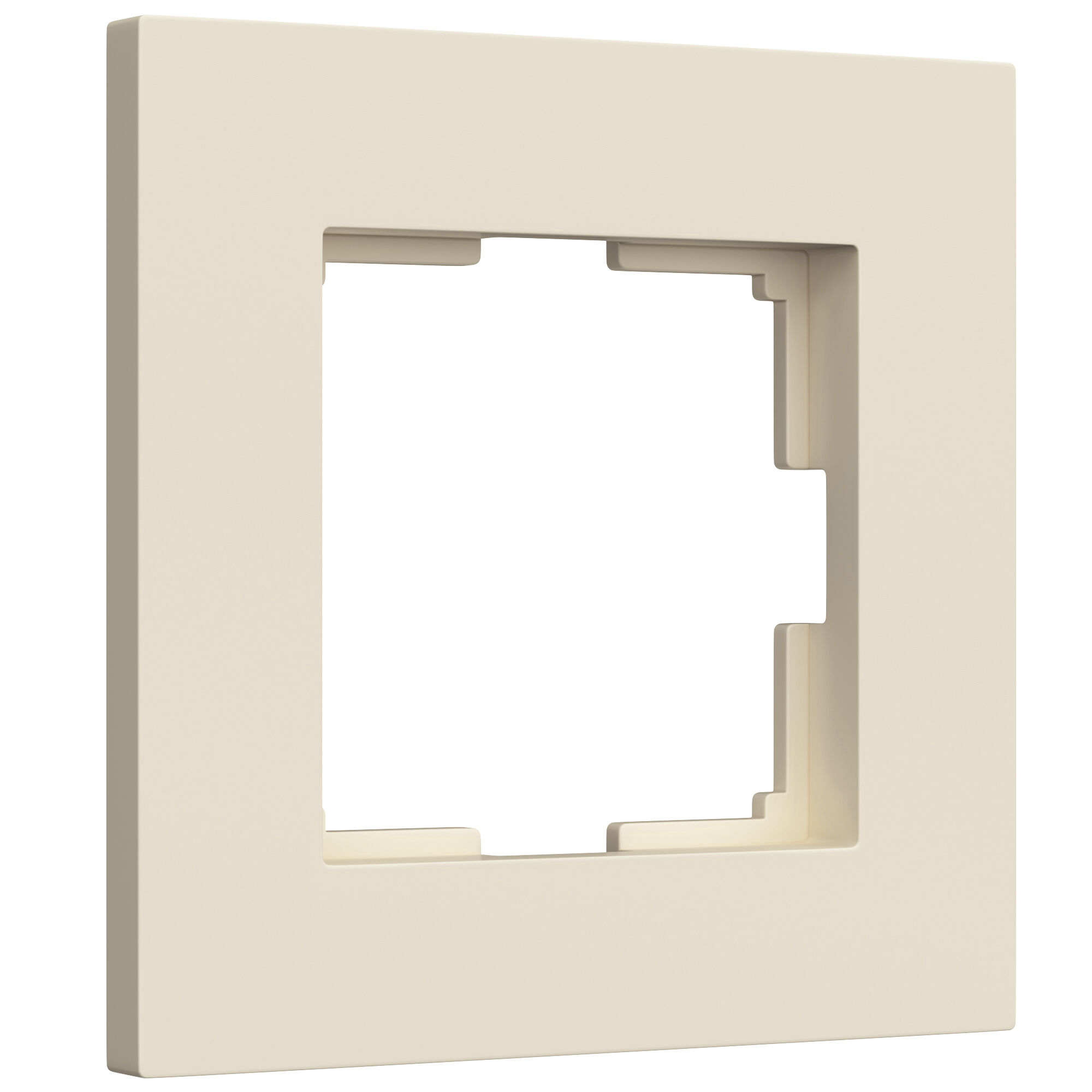 Рамка из поликарбоната на 1 пост Slab айвори софт W0012962 Werkel