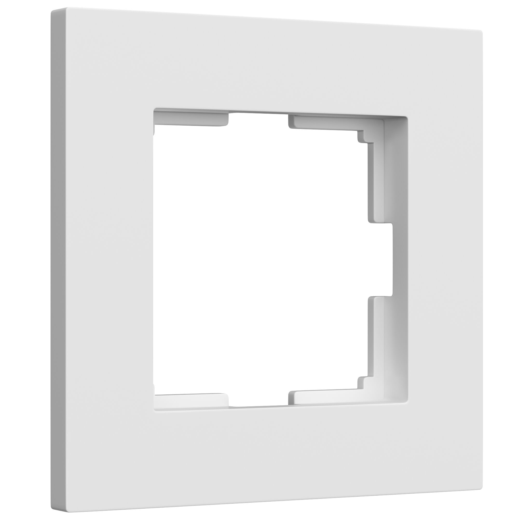 Рамка из поликарбоната на 1 пост Slab белый софт W0012961 Werkel