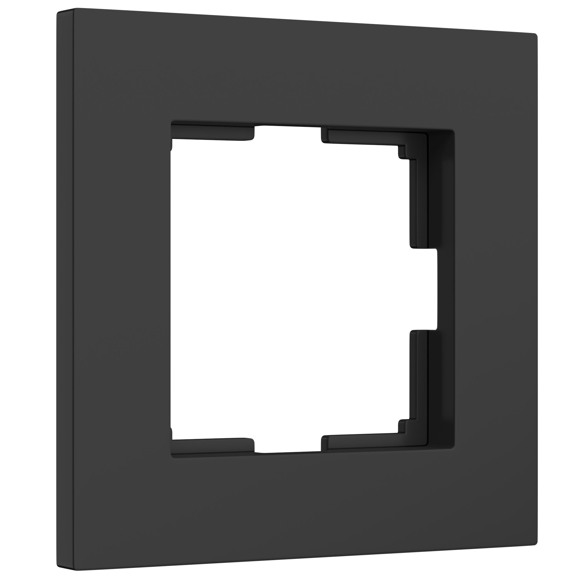Рамка из поликарбоната на 1 пост Slab черный софт W0012908 Werkel